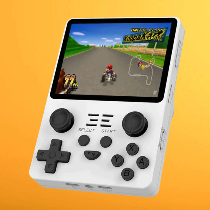 Portable retro arcade console for handheld casual gaming