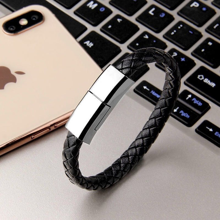Wearable charging cable bracelet for everyday phone charging
