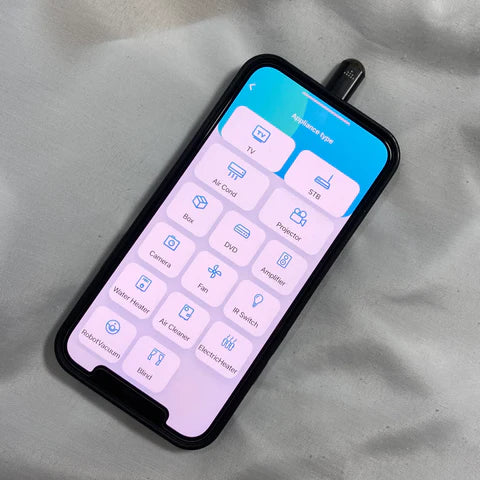 Infrared phone remote adapter for compatible TVs and IR devices