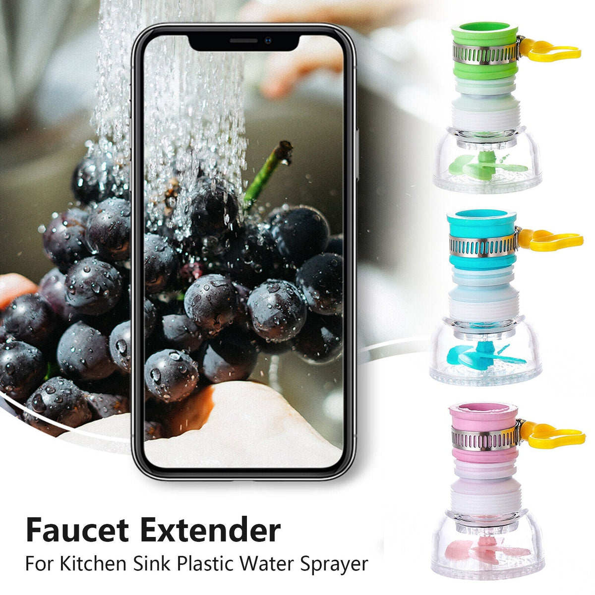 360-Rotation Kitchen Sink Faucet Extenders – product image